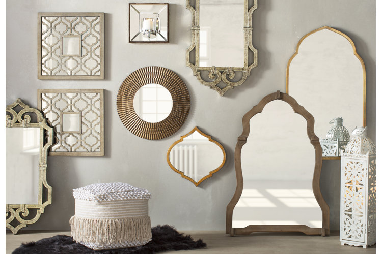 Decorating walls store with mirrors designs